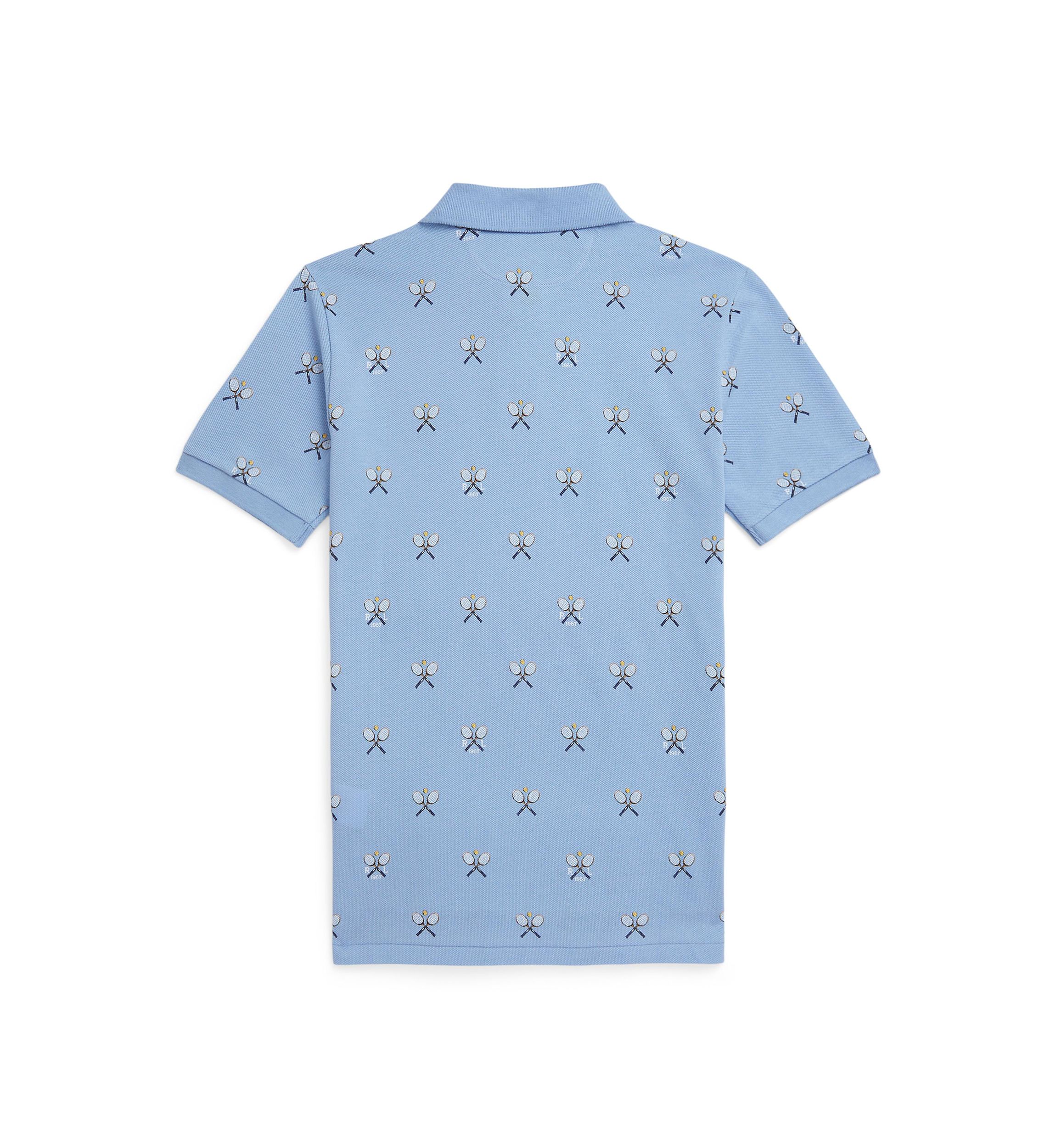 Boys 8-20 Tennis-Print Cotton Mesh Polo Shirt
