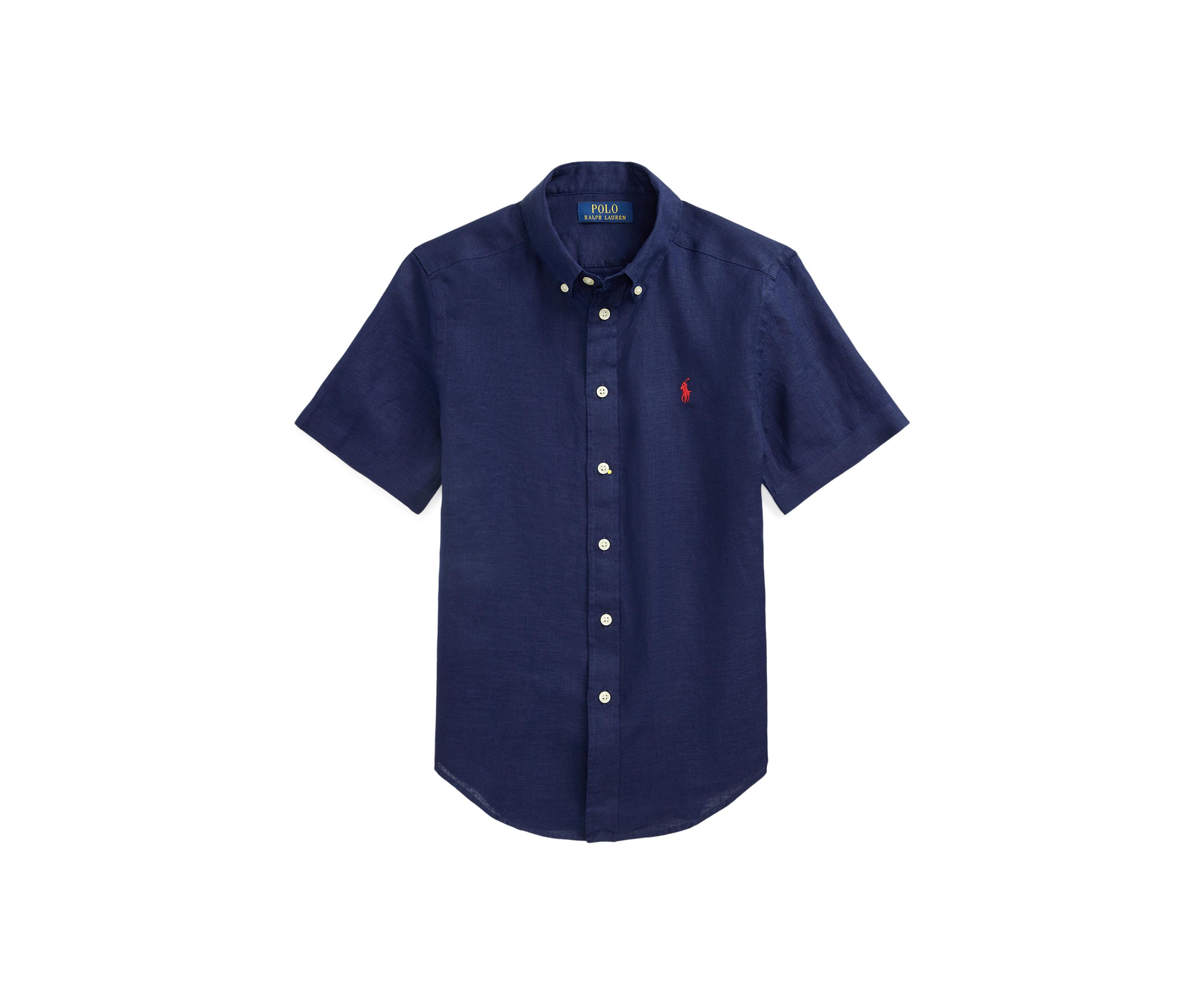 Boys 8-20 Linen Short Sleeve Shirt