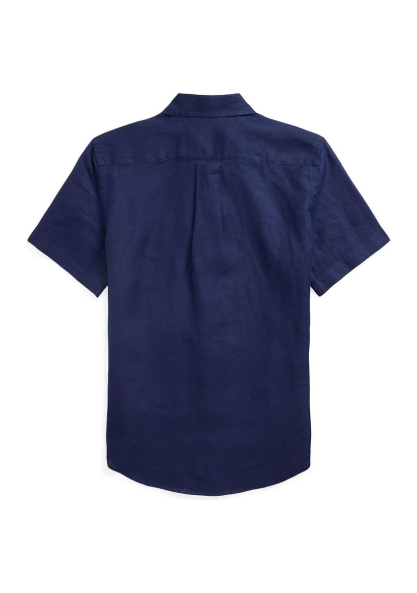 Boys 8-20 Linen Short Sleeve Shirt