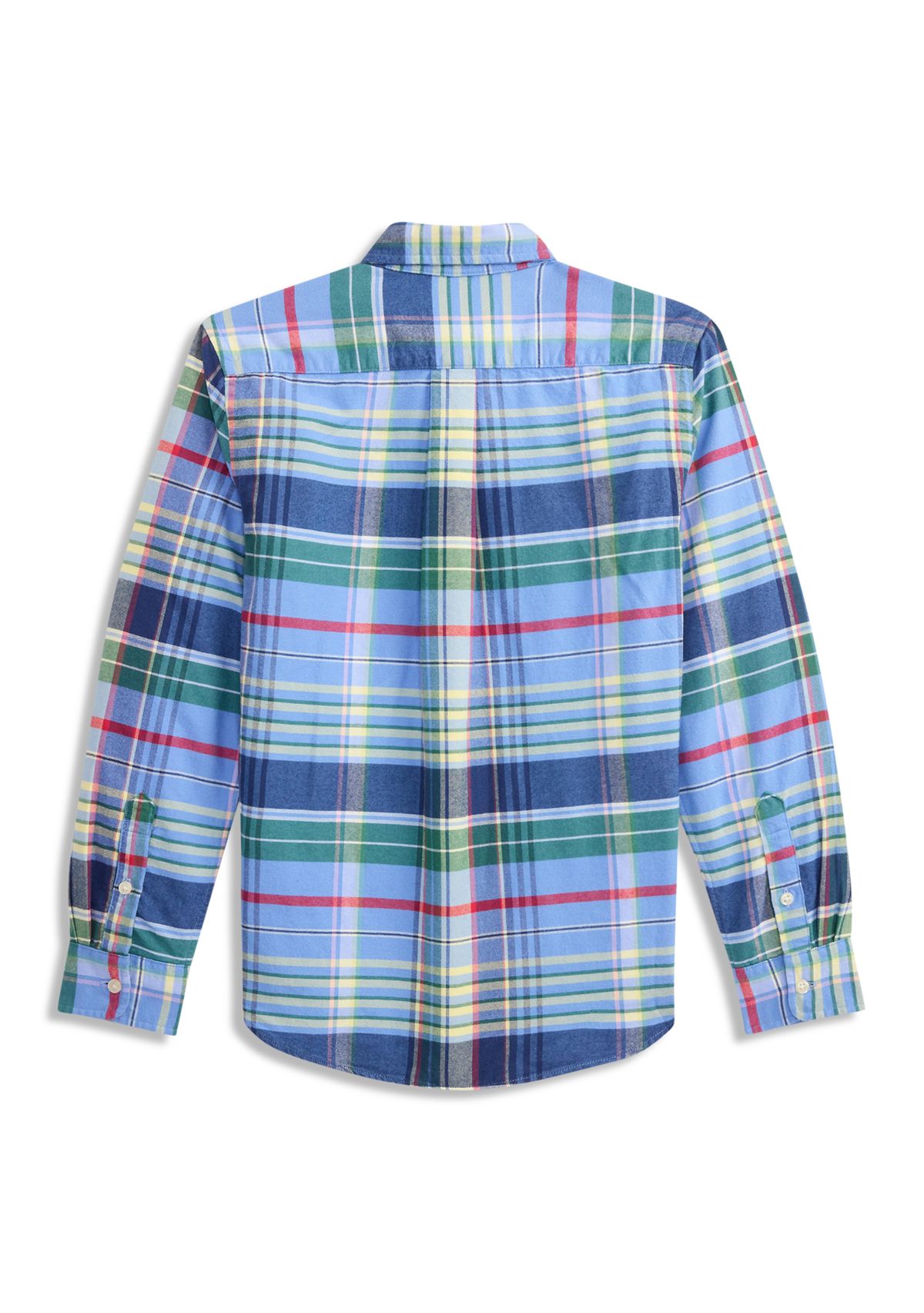 Boys 8-20 Plaid Brushed Cotton Oxford Shirt