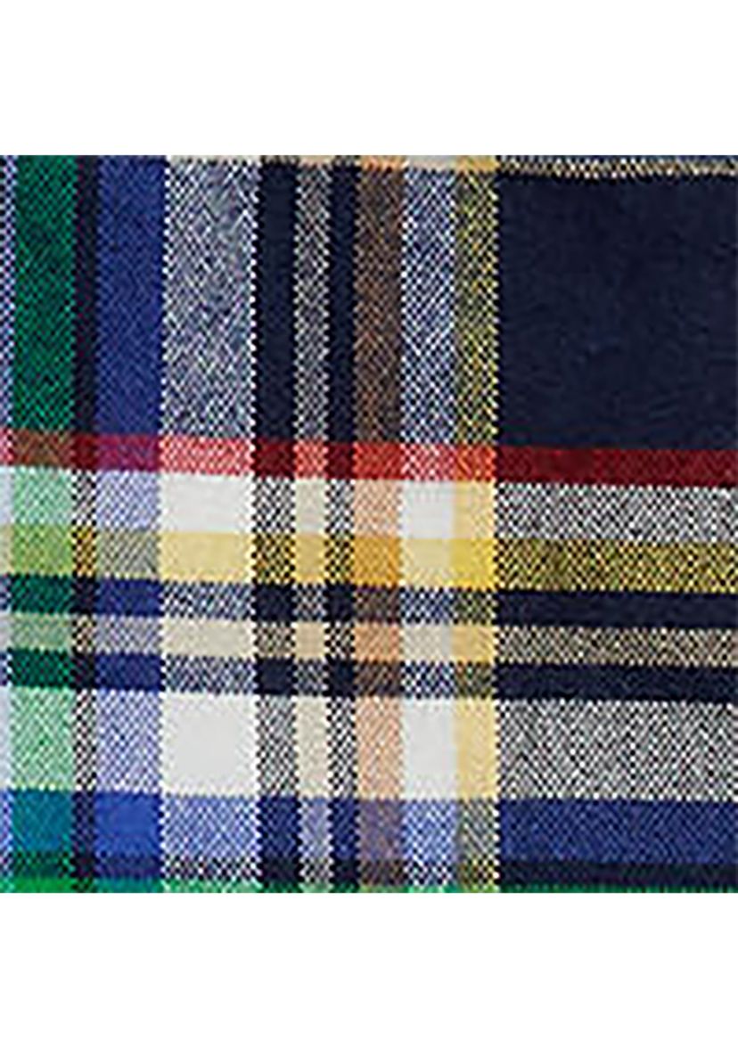 Boys 8-20 Plaid Brushed Cotton Oxford Work Shirt