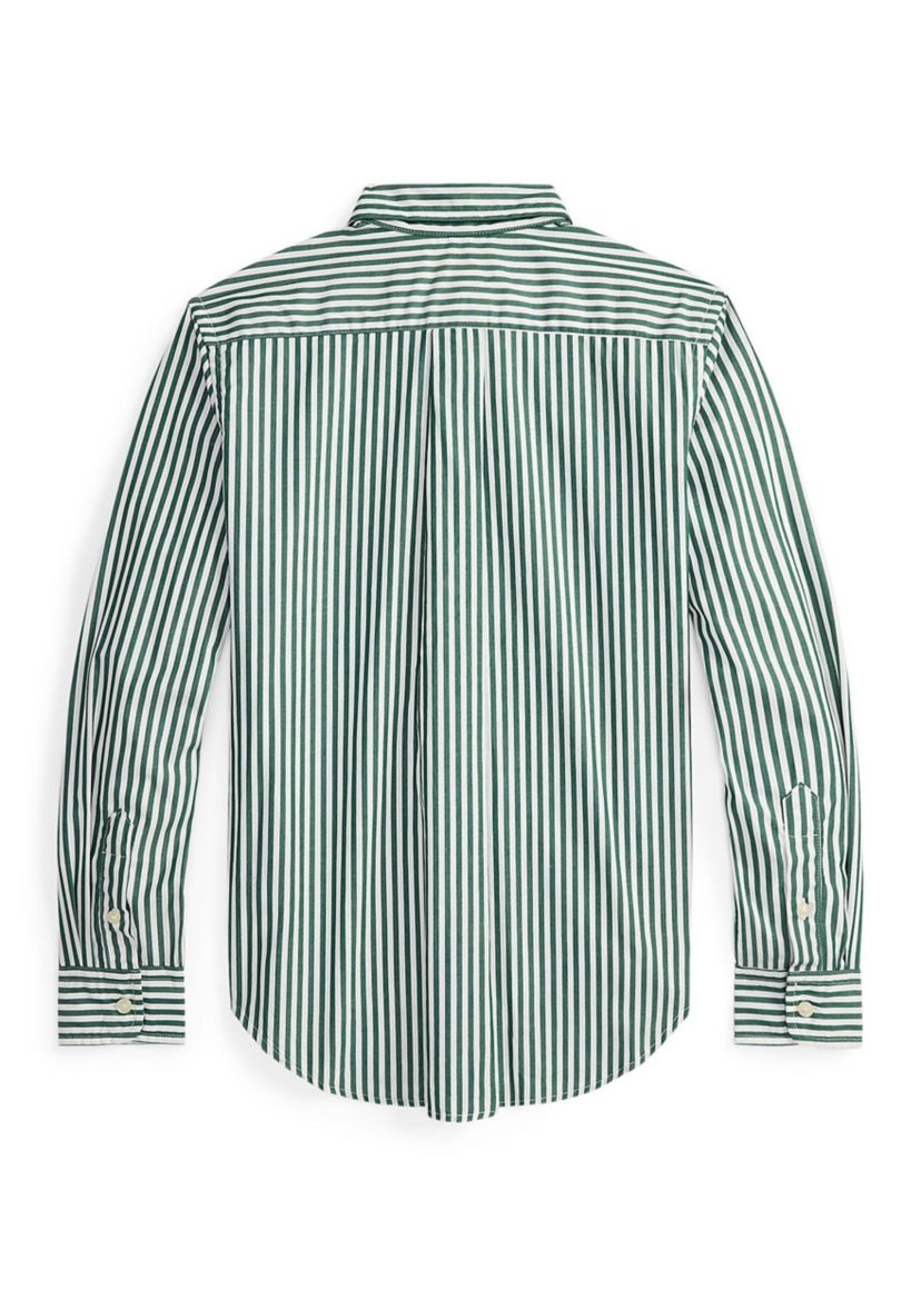 Boys 8-20 Striped Cotton Poplin Shirt