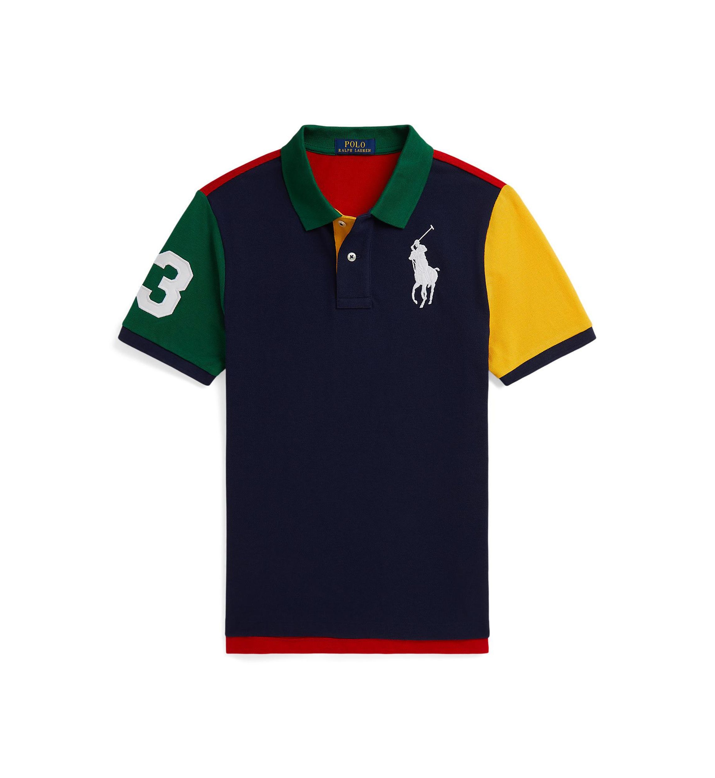 Boys 8-20 Big Pony Color Blocked Mesh Polo Shirt