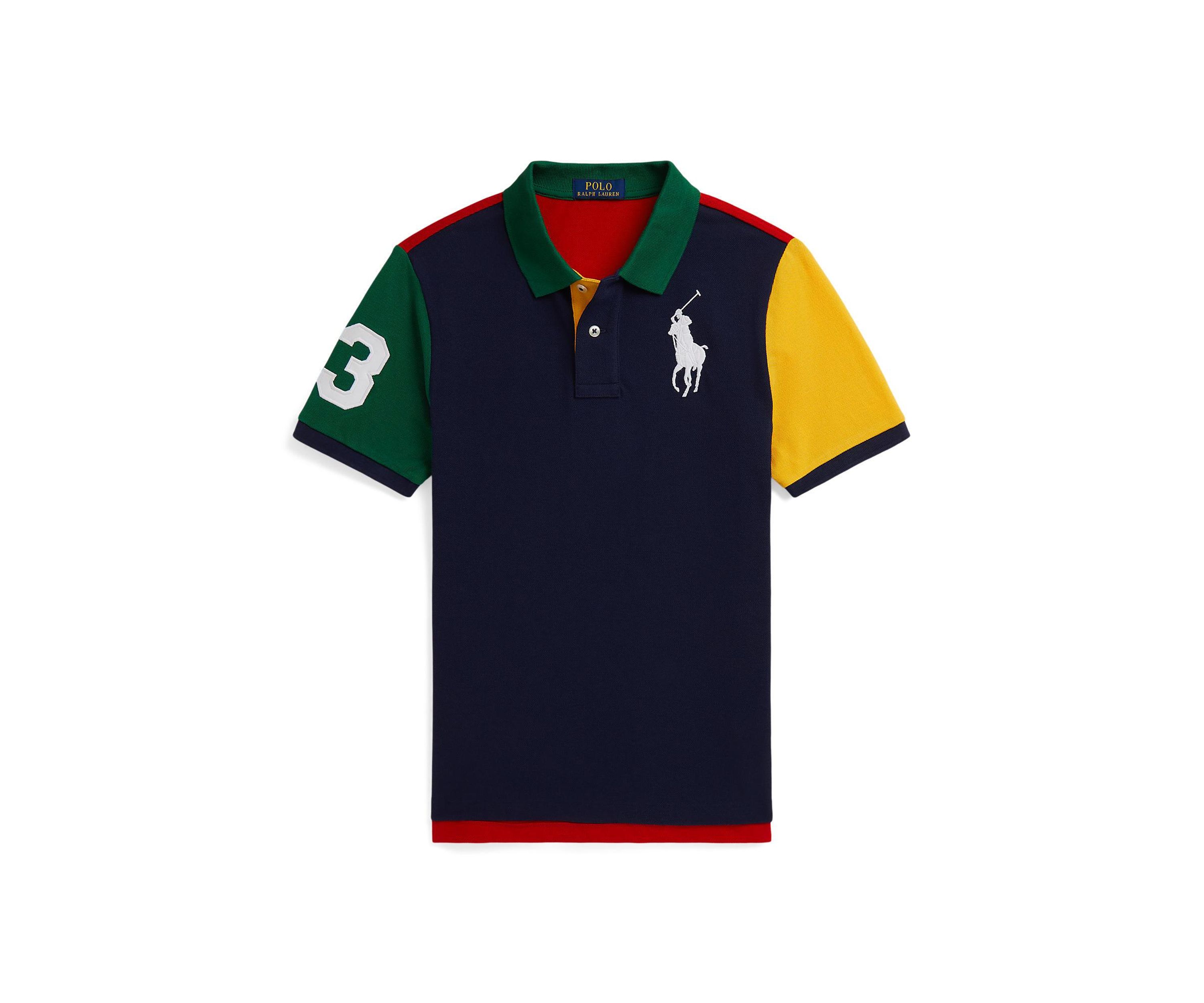 Boys 8-20 Big Pony Color Blocked Mesh Polo Shirt