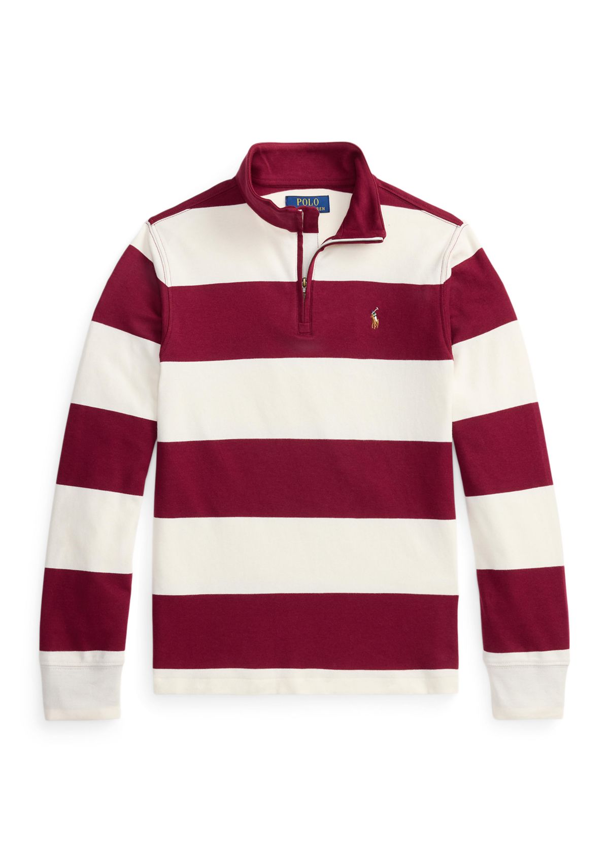 Boys 8-20 Striped Cotton Interlock Pullover