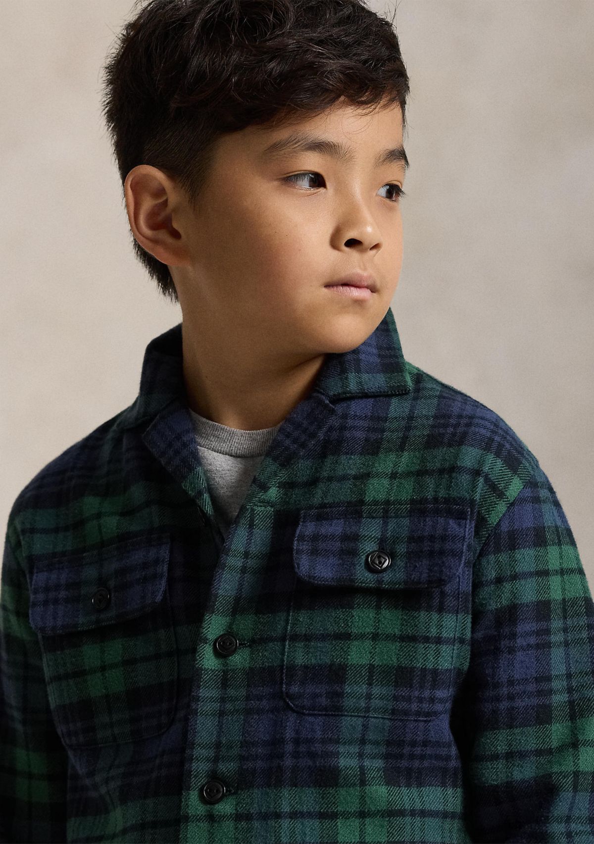 Boys 8-20 Plaid Cotton Flannel Camp Shirt