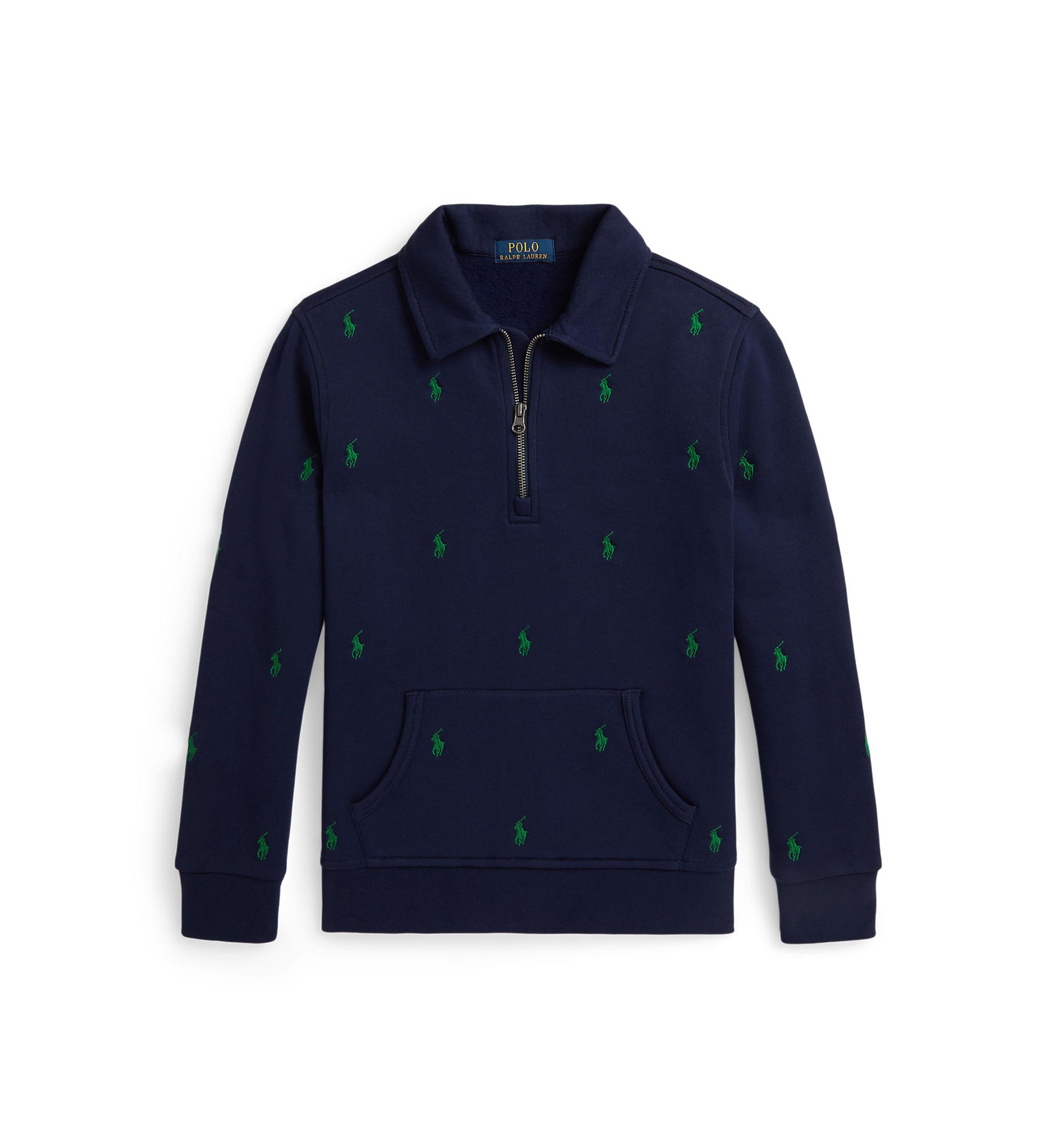Boys 8-20 Polo Pony Fleece Collared Sweatshirt
