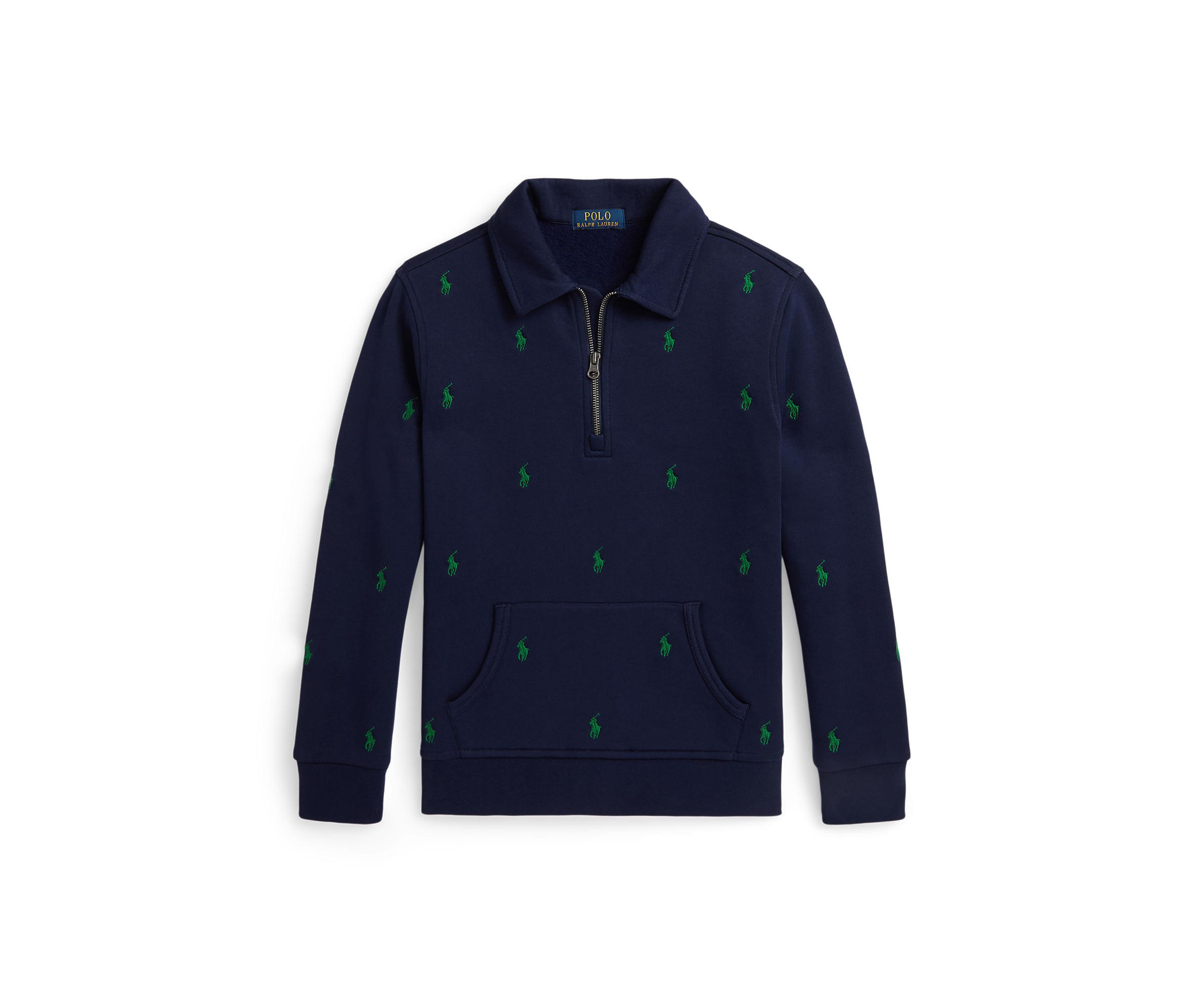 Boys 8-20 Polo Pony Fleece Collared Sweatshirt