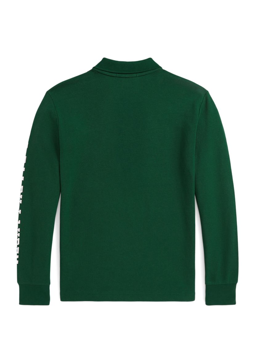 Boys 8-20 Logo Cotton Mesh Polo Shirt