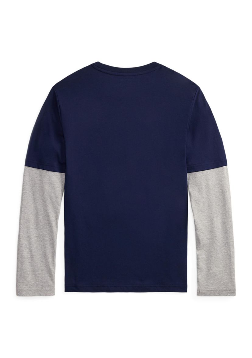 Boys 8-20 Logo Cotton Layered Effect T-Shirt