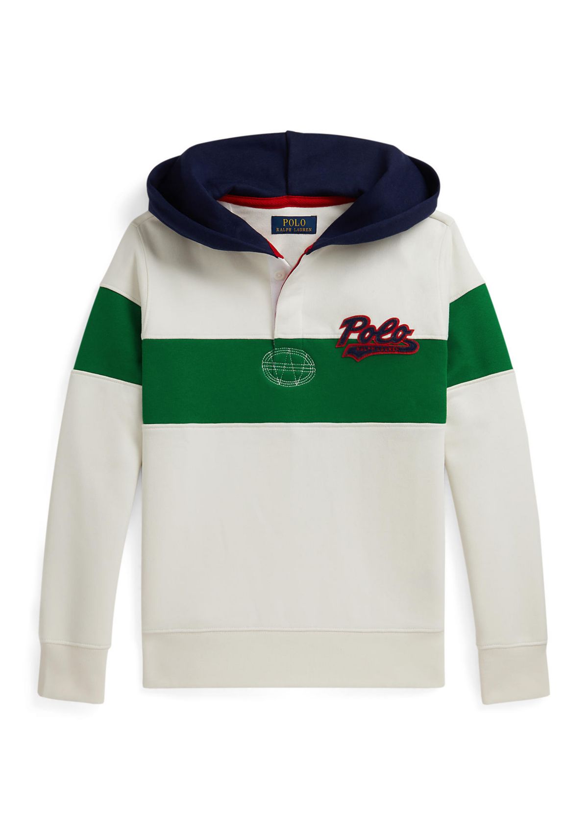 Boys 8-20 Logo Fleece Rugby Hoodie