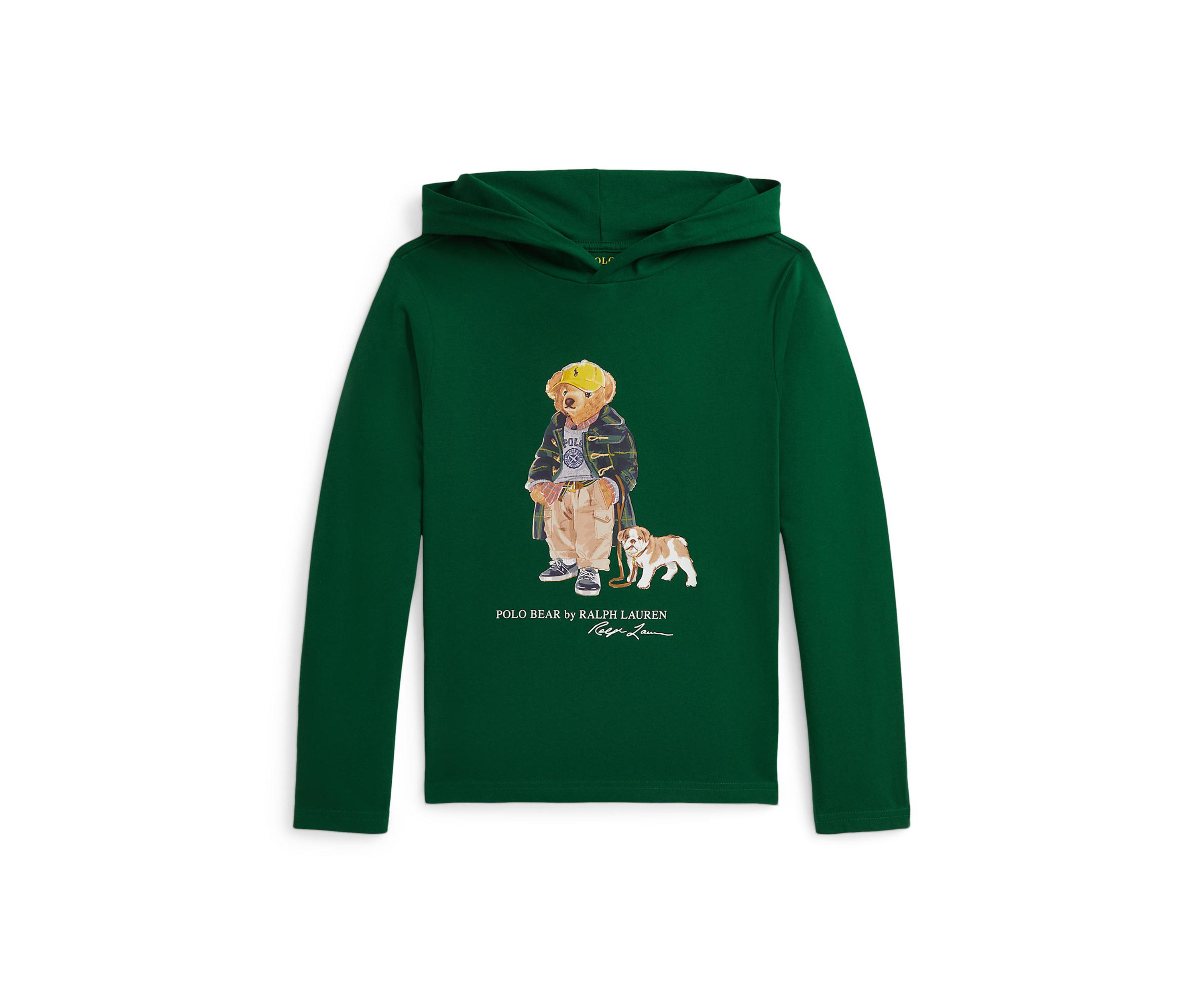 Boys 8-20 Polo Bear Cotton Hooded Tee