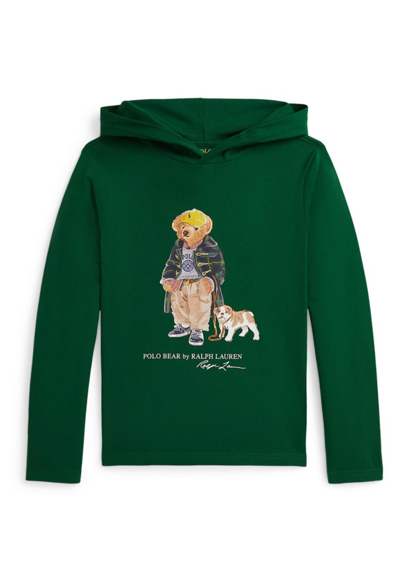 Boys 8-20 Polo Bear Cotton Hooded Tee
