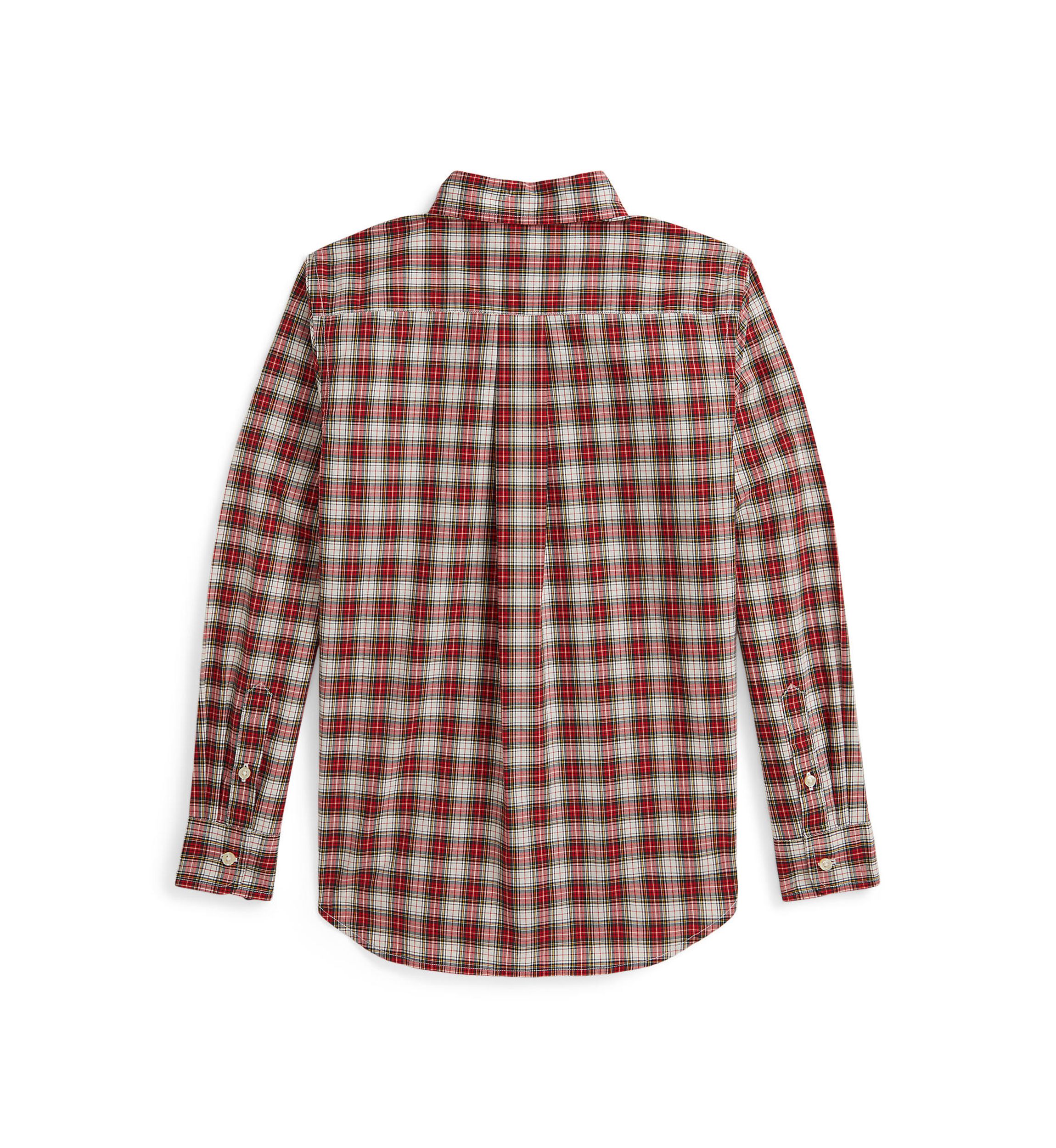 Boys 8-20 Plaid Cotton Poplin Shirt