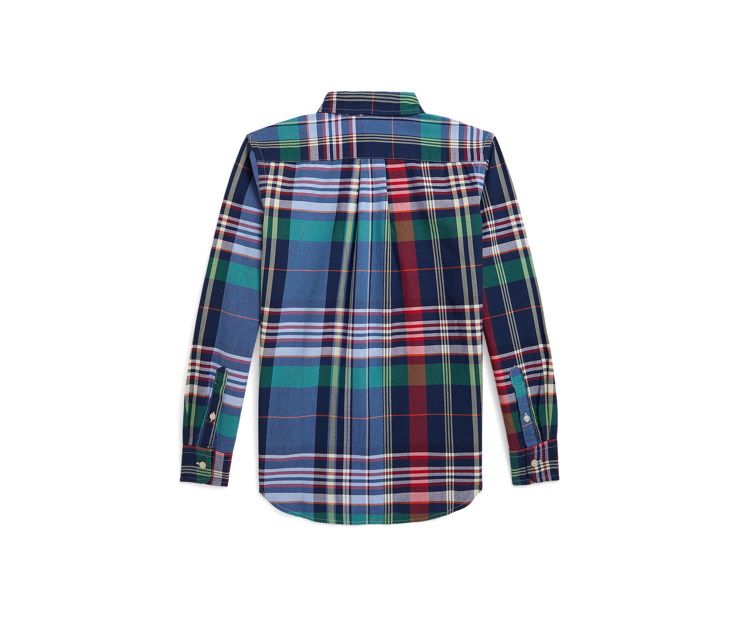 Boys 8-20 Plaid Cotton Oxford Shirt
