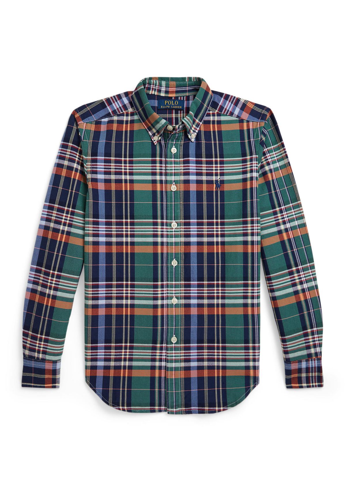 Boys 8-20 Plaid Cotton Oxford Shirt