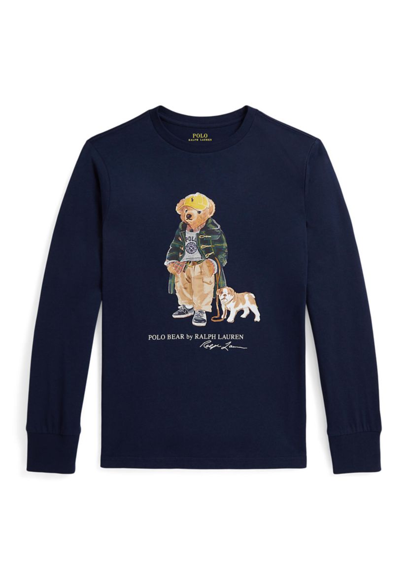 Boys 8-20 Polo Bear Cotton Long-Sleeve Tee