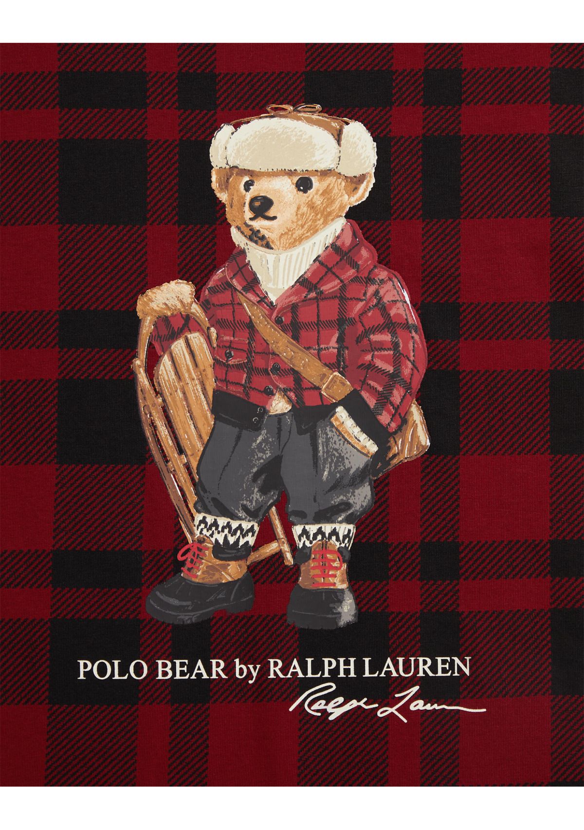 Boys 8-20 Polo Bear Plaid Cotton Tee