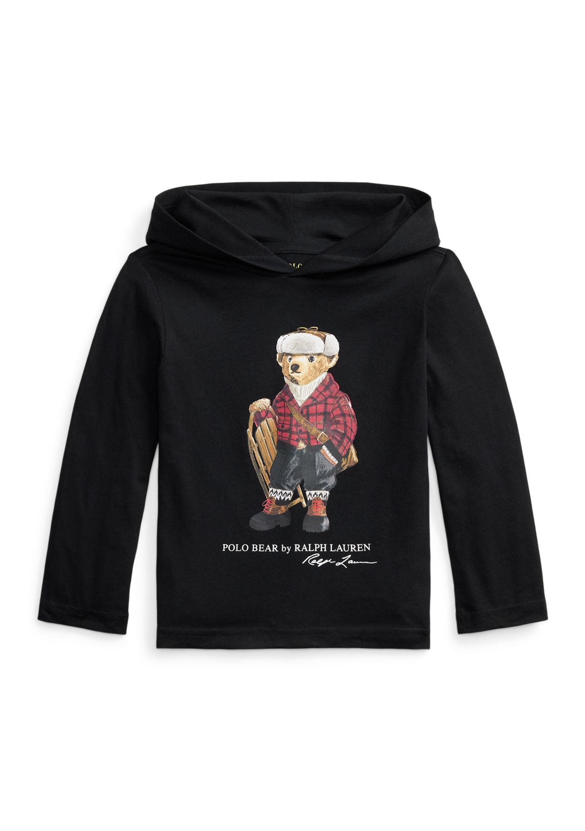 Boys 8-20 Polo Bear Cotton Hooded Tee