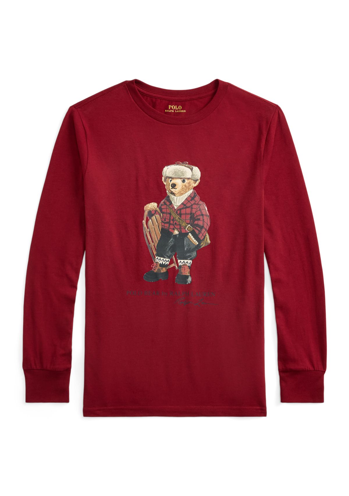 Boys 8-20 Polo Bear Cotton Long-Sleeve Tee