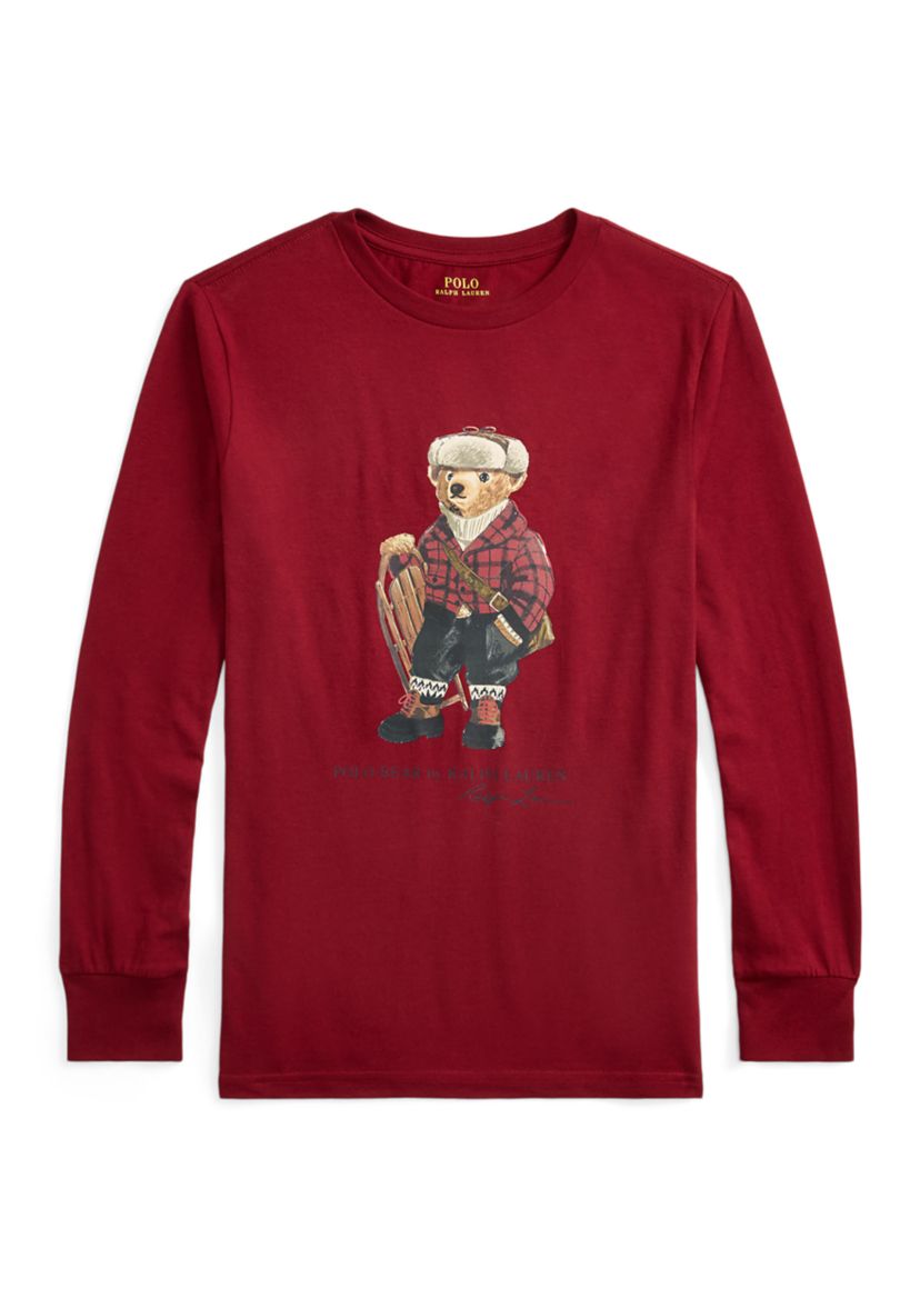 Boys 8-20 Polo Bear Cotton Long-Sleeve Tee