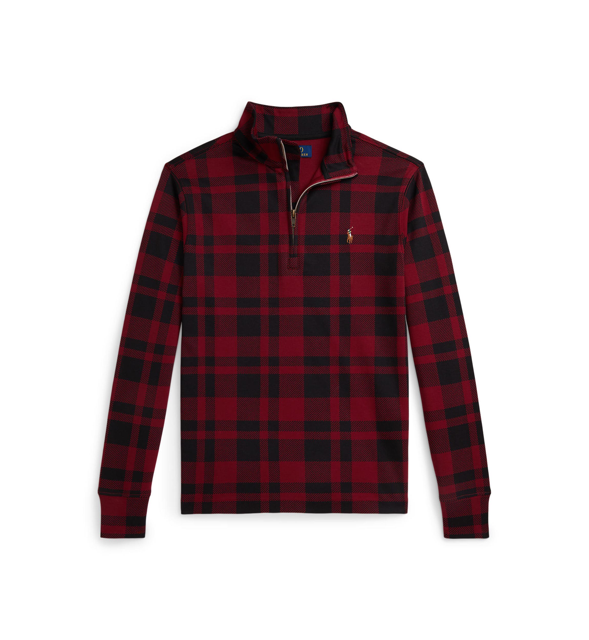 Boys 8-20 Plaid Cotton Interlock Pullover