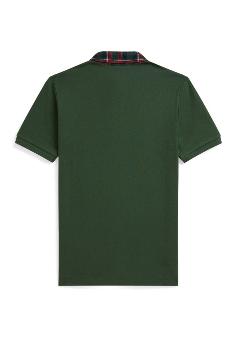Boys 8-20 Plaid-Collar Mesh Polo Shirt
