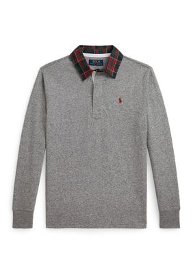 RUGBY Ralph Lauren ツイードジャケット 36R グレー Ralph Lauren Childrenswear Boys 8-20 Plaid-Collar Cotton Jersey
