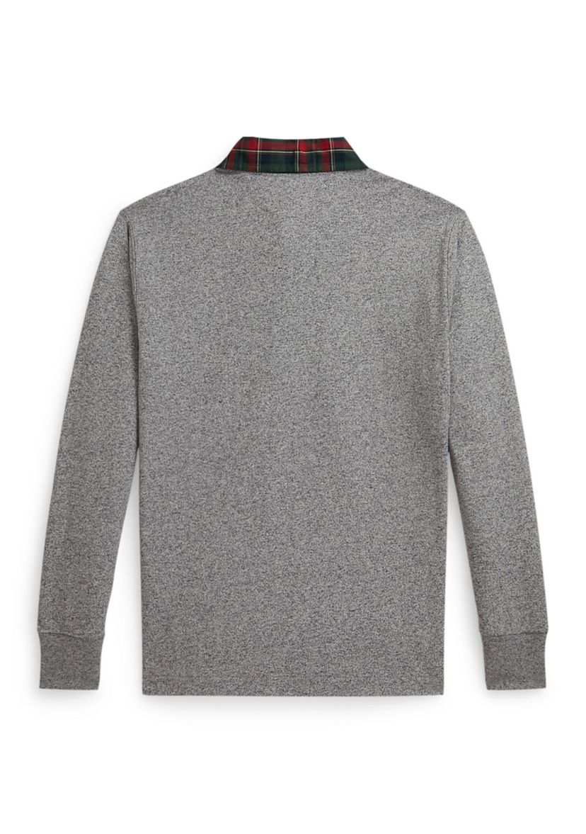 Boys 8-20 Plaid-Collar Cotton Jersey Rugby Shirt