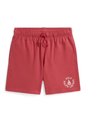 Ralph Lauren Childrenswear Boys 8-20 Logo Cotton Jersey Short, Red, XL