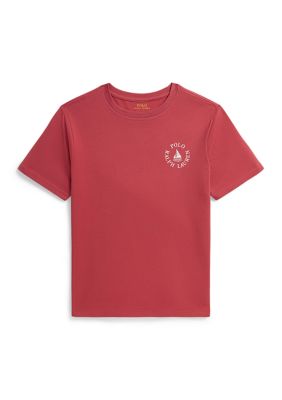 Ralph Lauren Childrenswear Boys 8-20 Logo Cotton Jersey Tee, Red, Medium