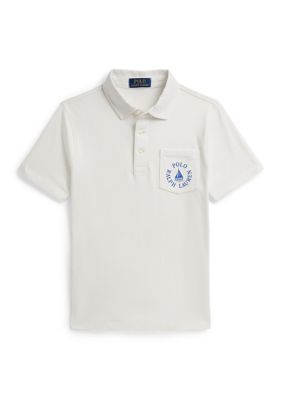 Ralph Lauren Childrenswear Boys 8-20 Logo Cotton Jersey Polo Shirt, White, XL