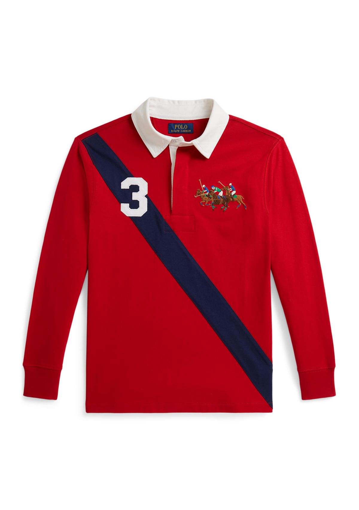 Boys 8-20 Triple-Pony Cotton Rugby Shirt