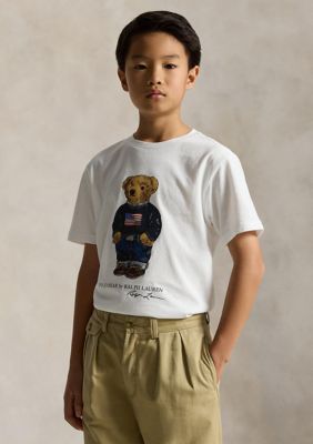 Ralph Lauren Childrenswear Boys 8-20 Polo Bear Cotton Jersey Tee