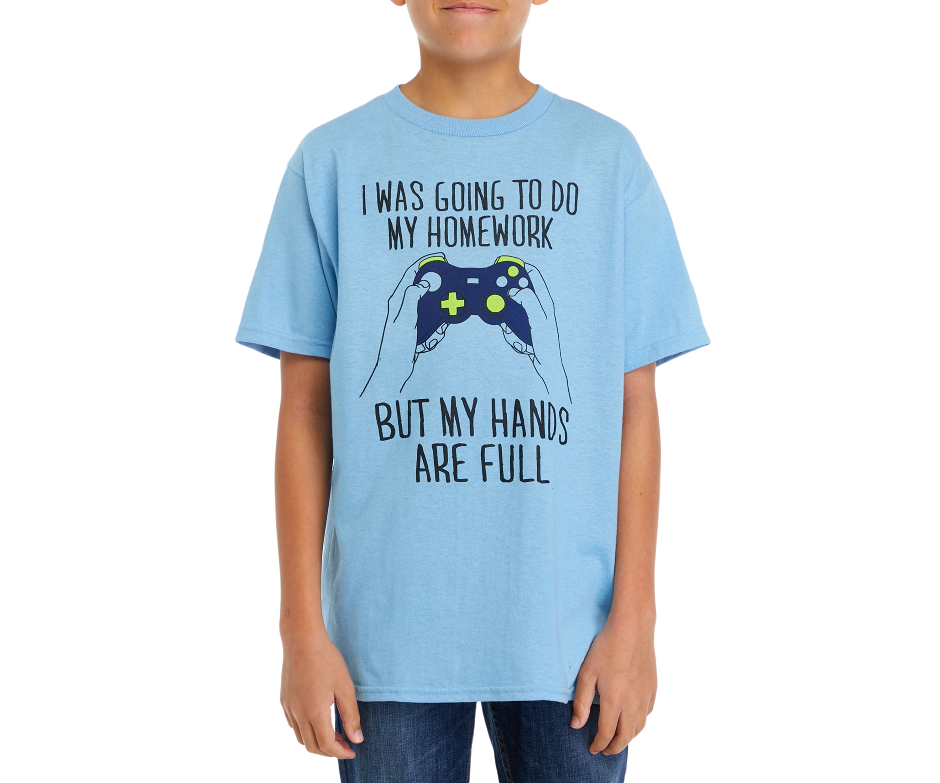 Boys 8-20 Homework Gamer Graphic T-Shirt