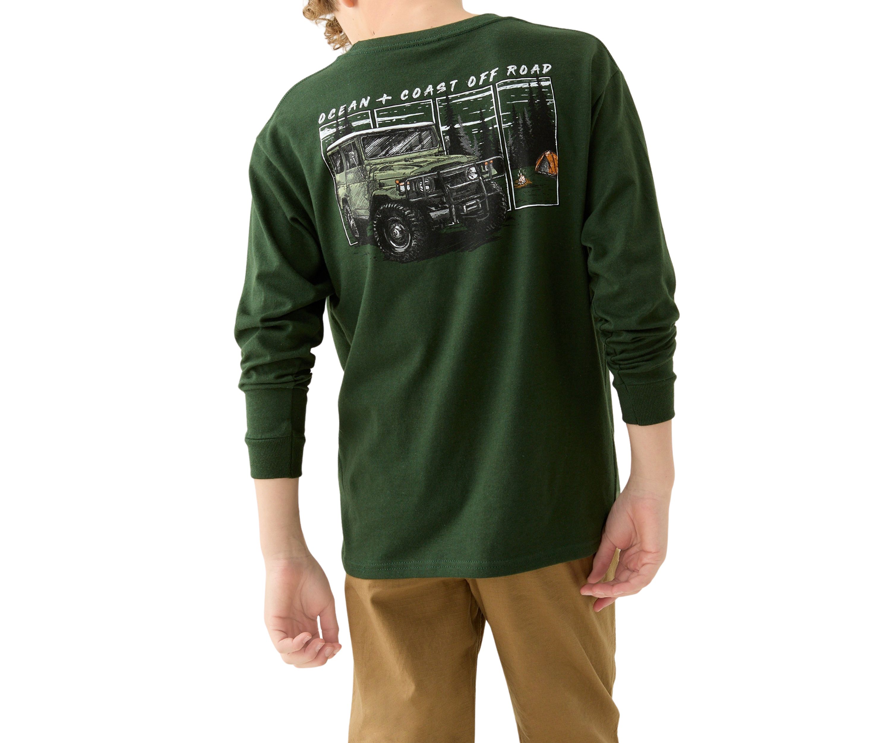Boys 8-20 Long Sleeve Camp Truck Graphic T-Shirt