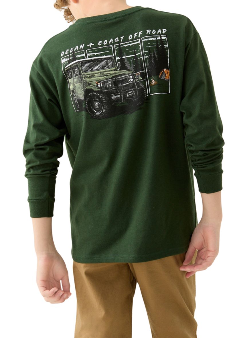 Boys 8-20 Long Sleeve Camp Truck Graphic T-Shirt