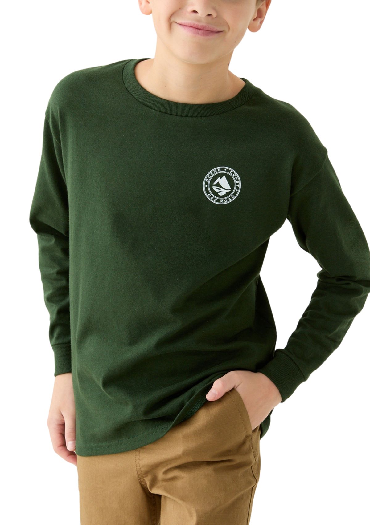 Boys 8-20 Long Sleeve Camp Truck Graphic T-Shirt