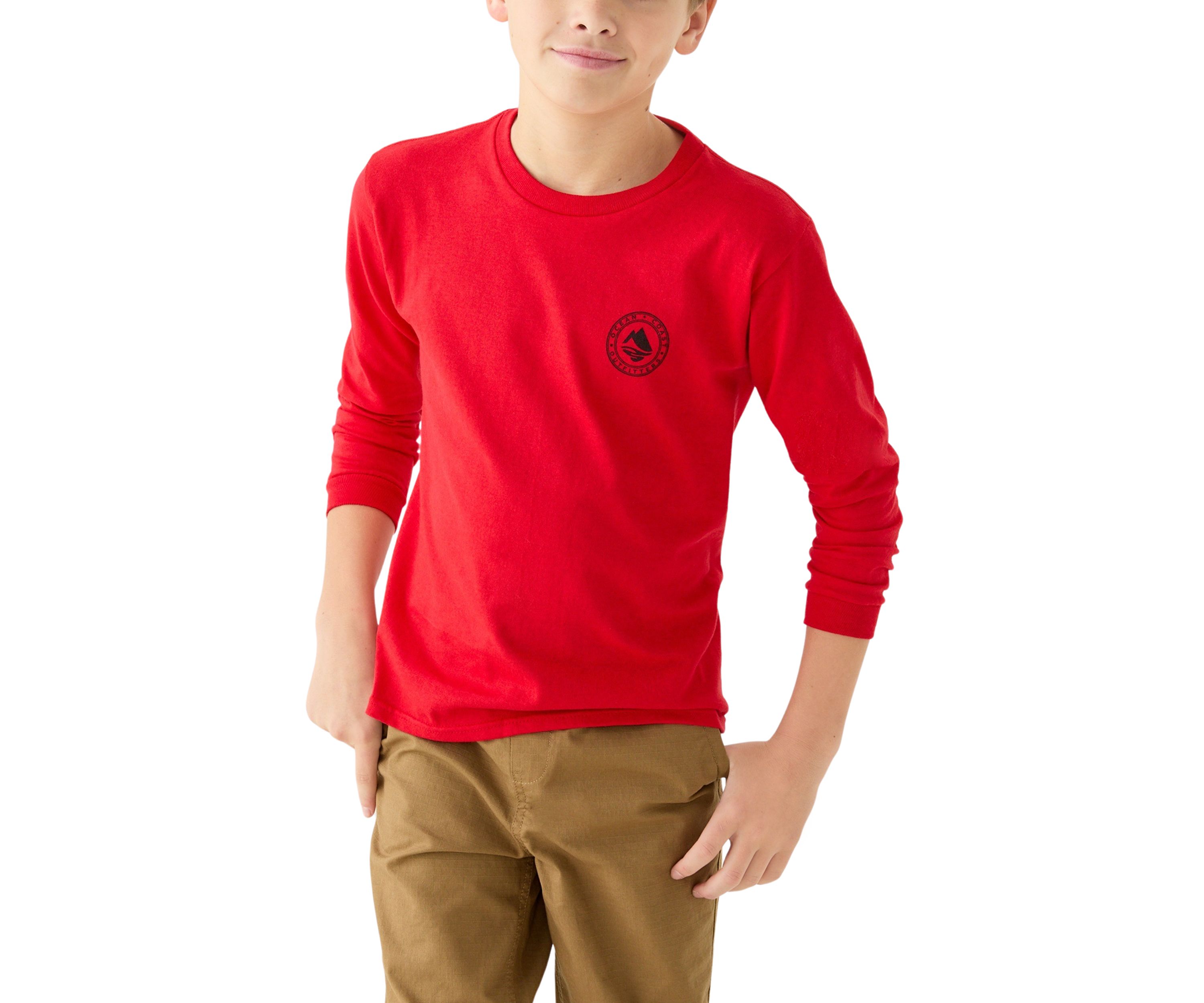 Boys 8-20 Long Sleeve Deer Badge Graphic T-Shirt