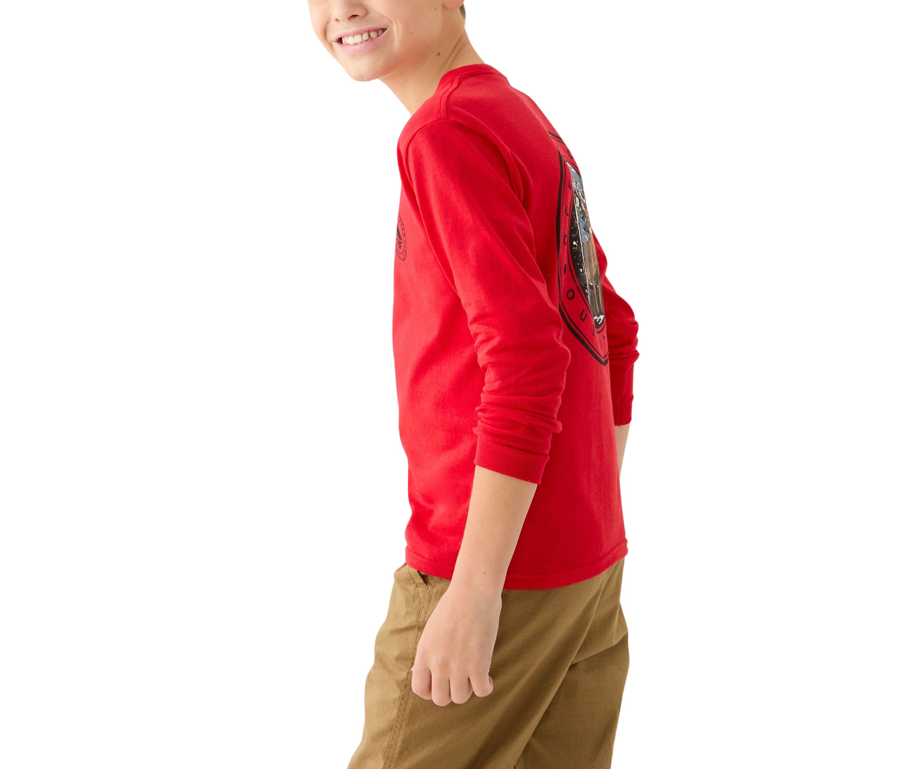 Boys 8-20 Long Sleeve Deer Badge Graphic T-Shirt