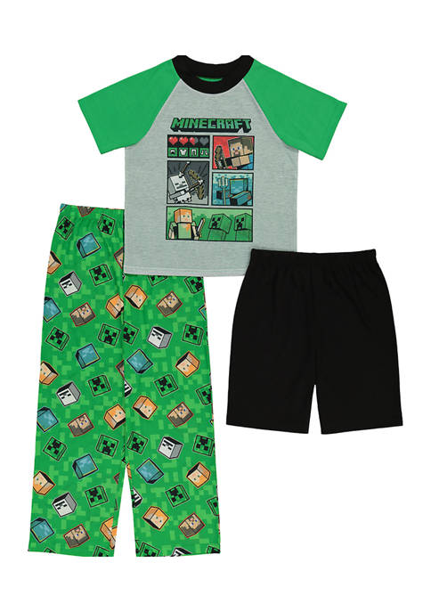 AME Boys 4-7 Minecraft 3-Piece Pajama Set