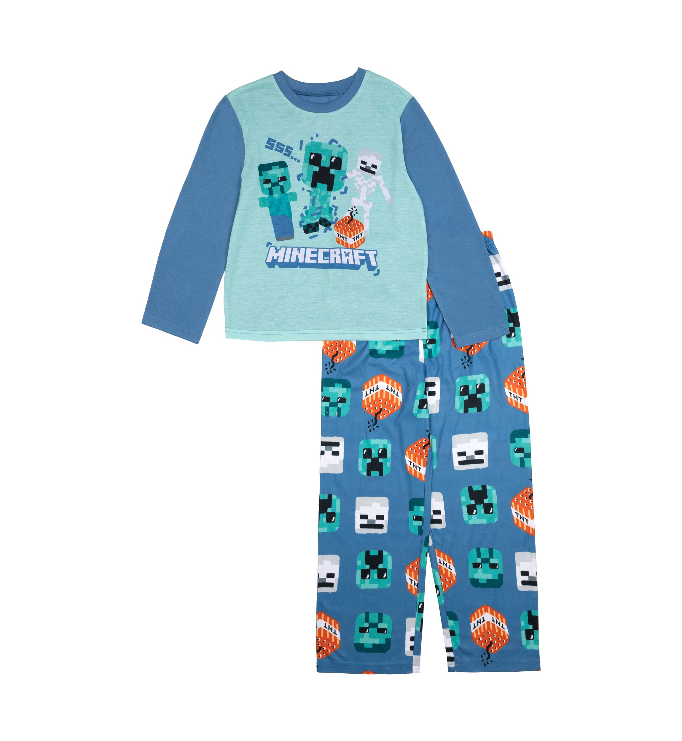 Boys 4-7 Minecraft Printed Pajama Set