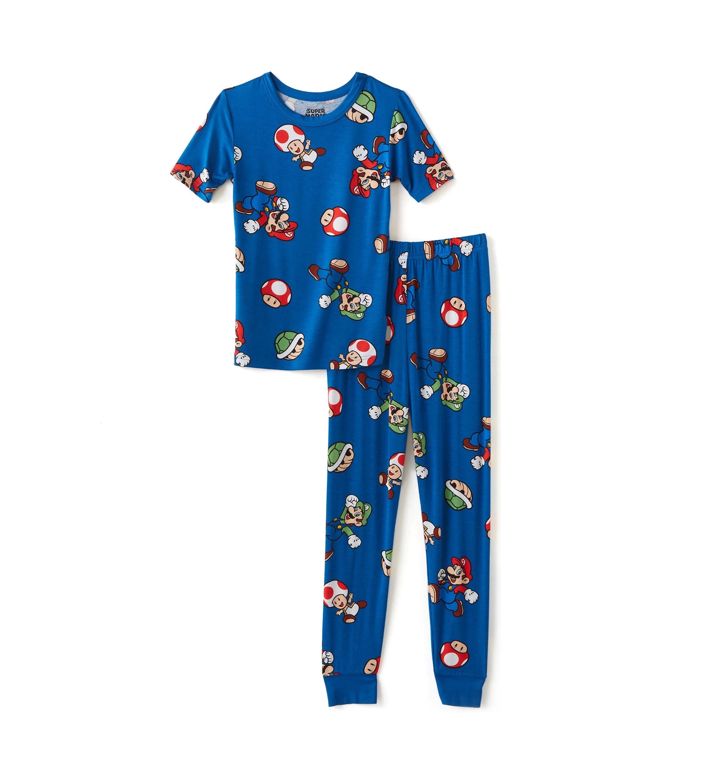 Boys 4-10 Strike a Pose Super Mario Pajama Set 