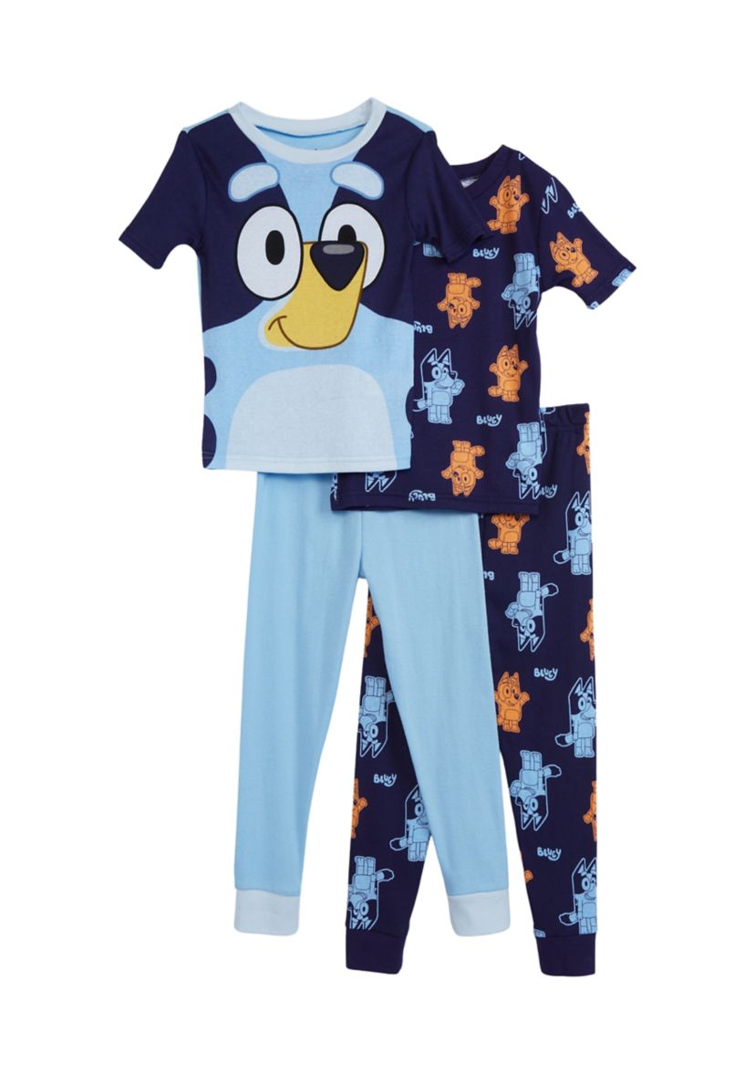 Boys 8-20 Bluey Buddy 4 Piece Printed Pajama Set