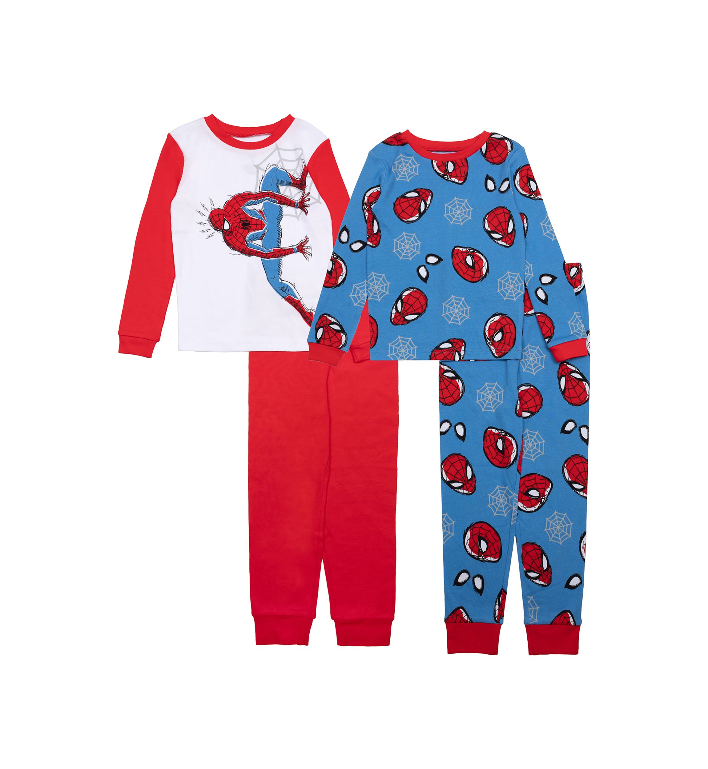 Boys 4-7 Spiderman 4 Piece Printed Pajama Set