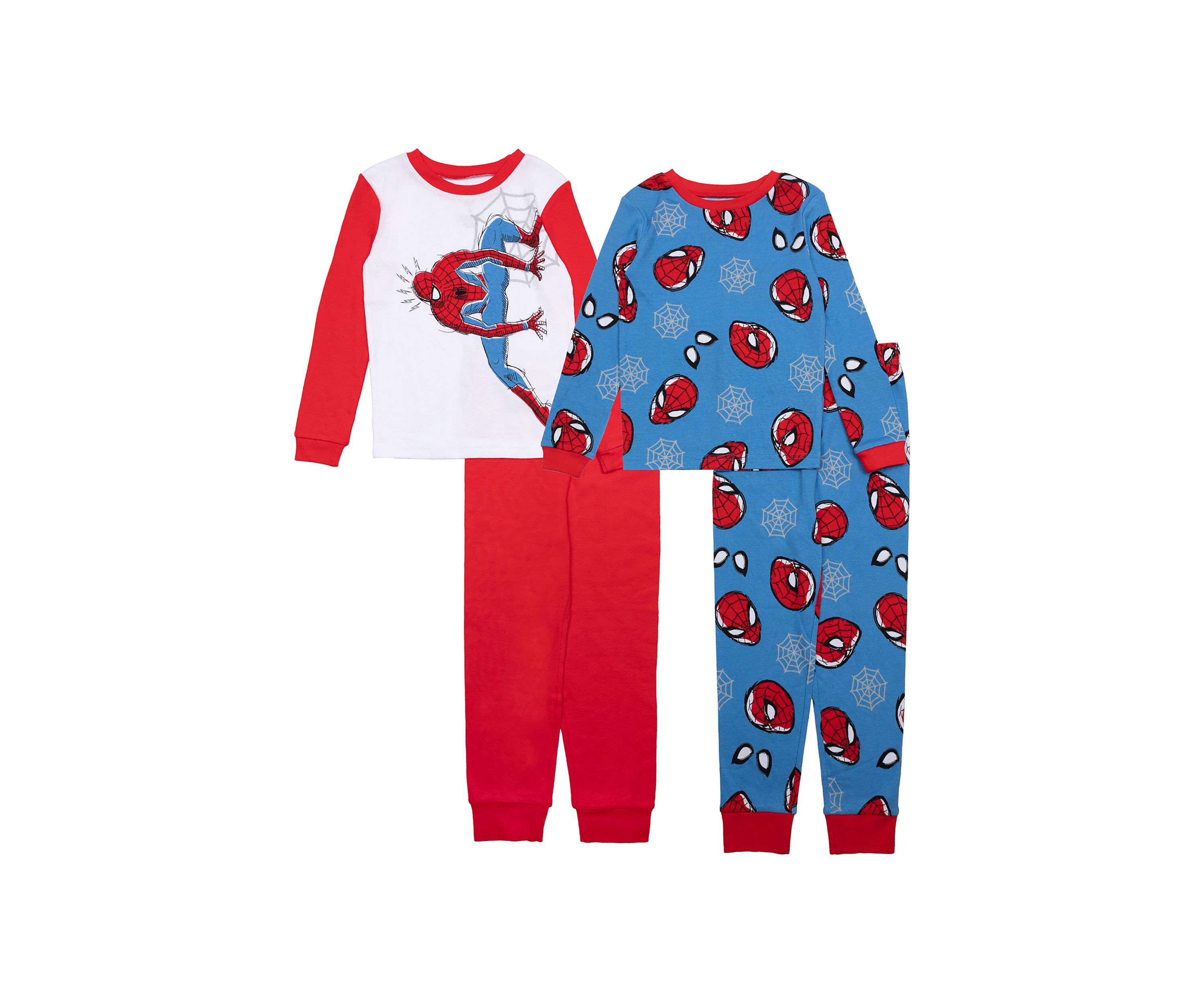 Boys 4-7 Spiderman 4 Piece Printed Pajama Set