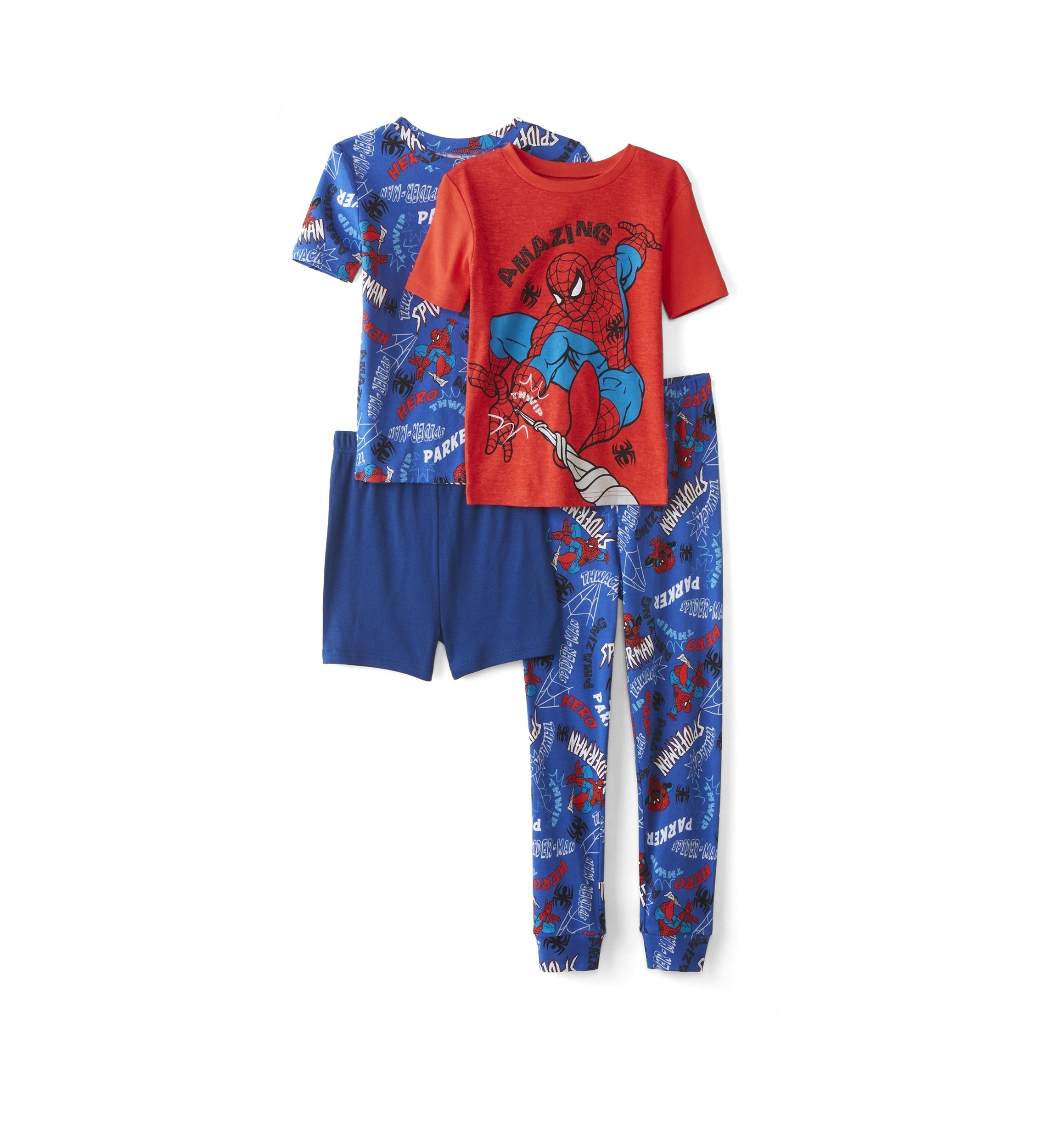 Boys 4-10 Spider City Graphic Printed Pajama Set