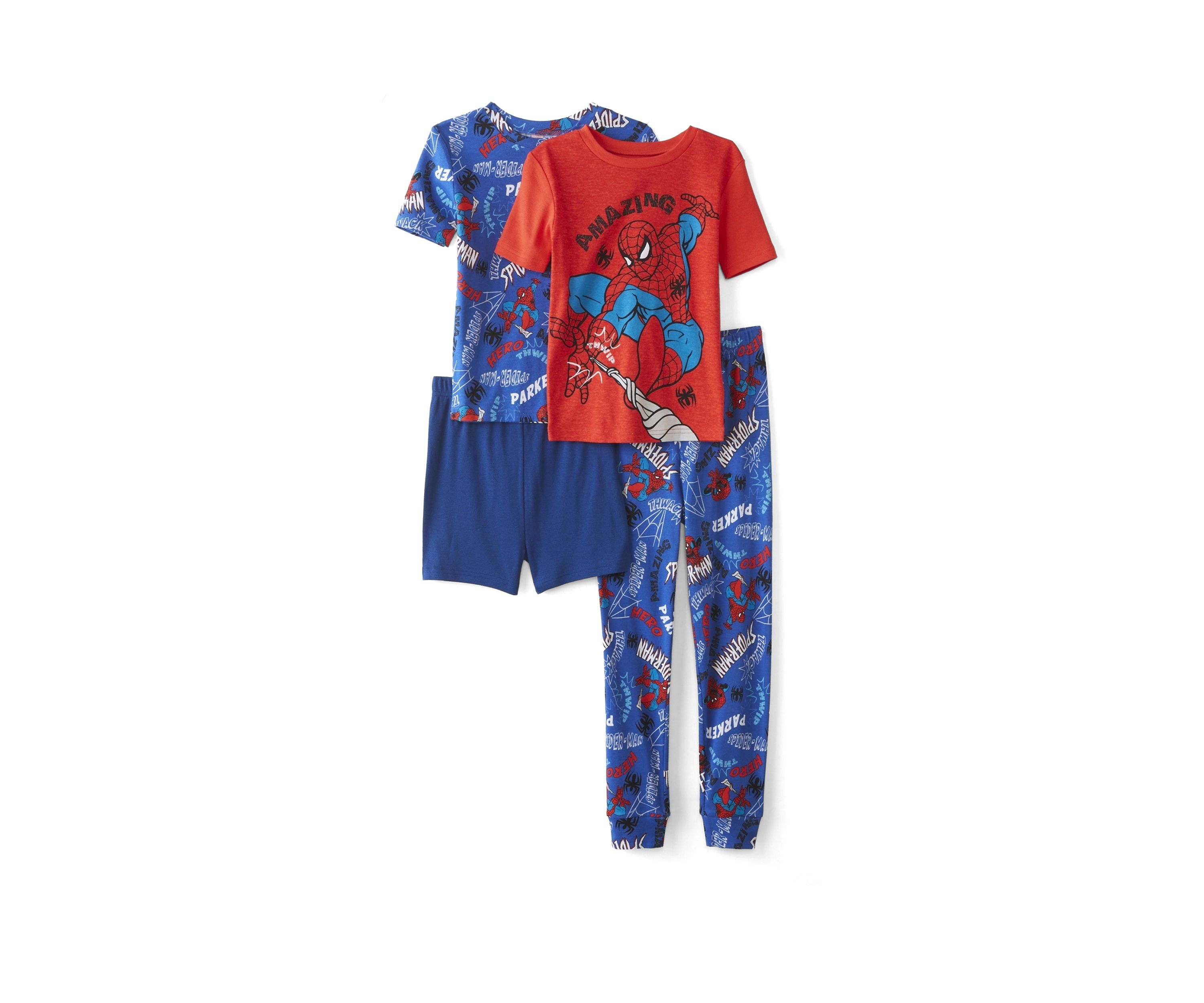 Boys 4-10 Spider City Graphic Printed Pajama Set