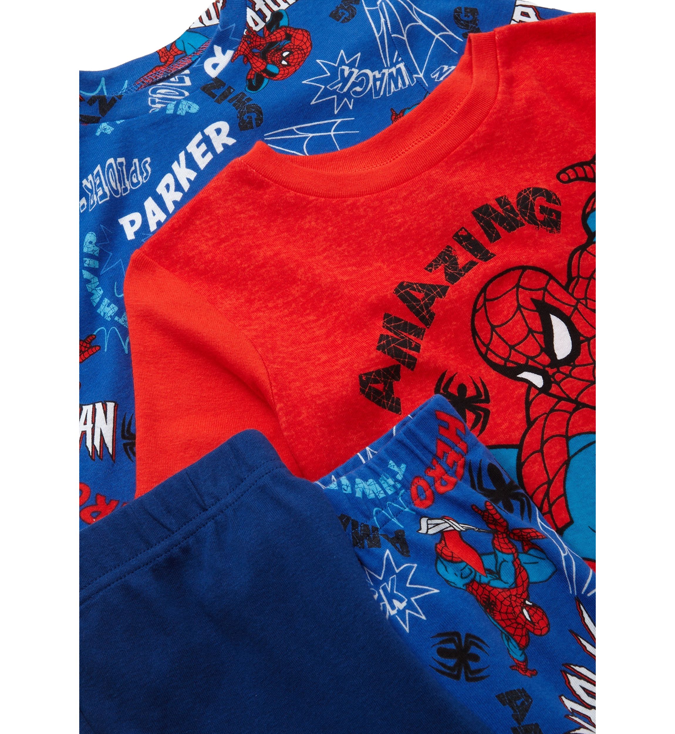 Boys 4-10 Spider City Graphic Printed Pajama Set