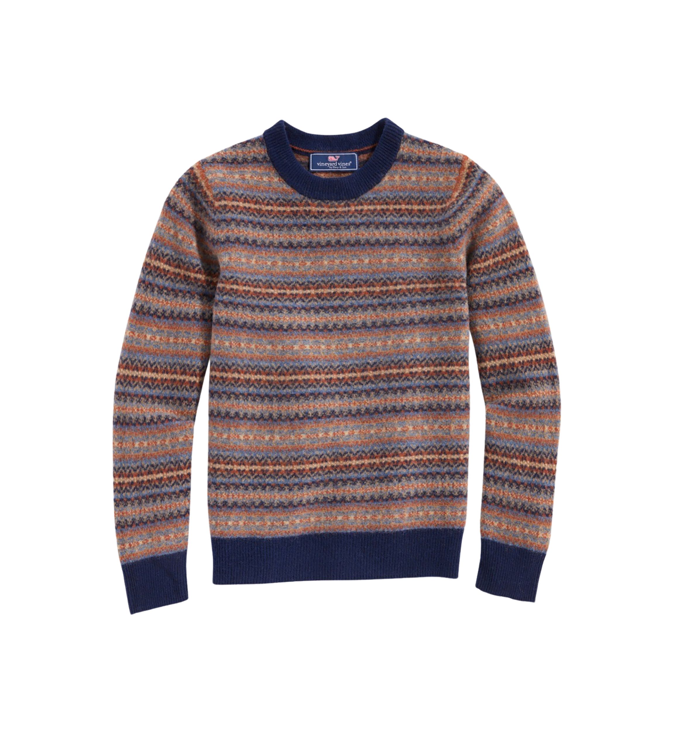 Boys 8-20 Fair Isle Crew Neck Sweater